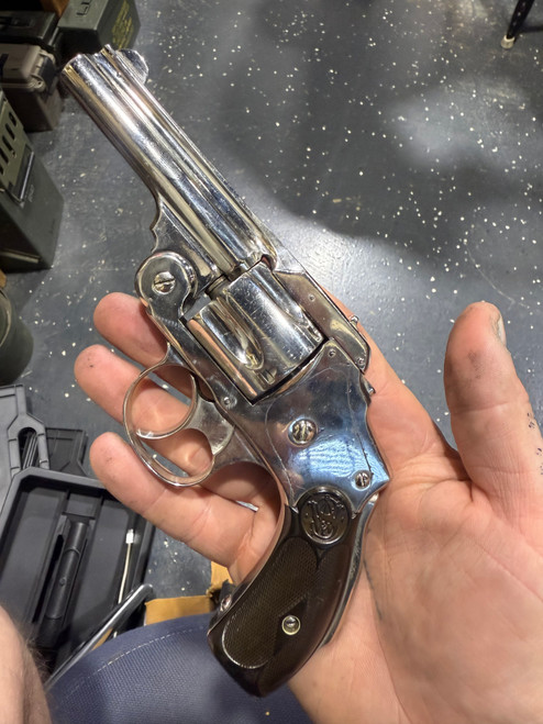 USED Smith & Wesson Top Break Nickel 38S&W Revolver