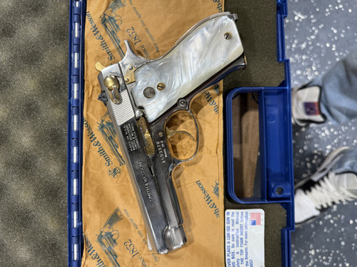 USED Smith & Wesson 39-2 9mm Semi Auto Nickel & Gold Plated Pistol