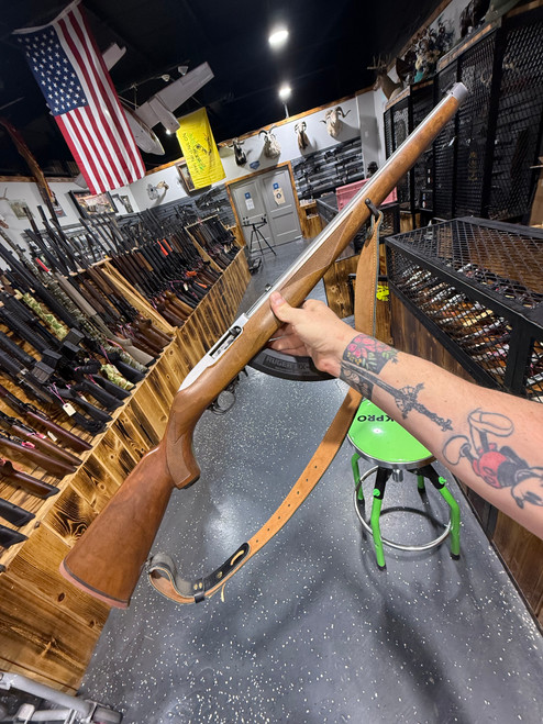 USED Ruger 10/22 Wood & Stainless 22LR Mannlicher Rifle - Unfired