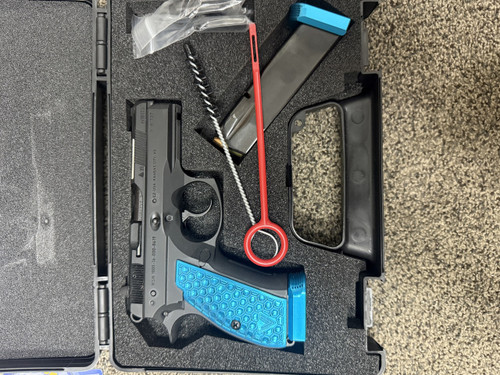 NEW CZ 75 P-01 Compact 9mm W Vytal Grips - Blue