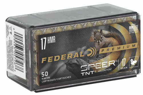 Federal P770 Premium 17 HMR 17 gr Speer TNT Jacketed Hollow Point (JHP) - 50rds