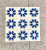 Spanish 60s 70s vintage tiles UNUSED.9 pc blue daisy retro tiles. Geometric MCM wall decor, mid century backsplash tiles. Groovy pantone era