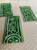 6 green Art nouveau vintage tiles. Glossy embossed border tiles. Green floral wall decor, vintage wall art. Unused green majolica tiles 6 green Art nouveau vintage tiles. Glossy embossed border tiles. Green floral wall decor, vintage wall art. Unused green majolica tiles