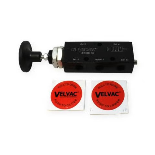 320175 Velvac Four-Way Push/Pull Valve 5 Ports (1/4"-18 FPT) V-5, BAV020, S-C619, 320175VEL, 401262, 29-PP4
