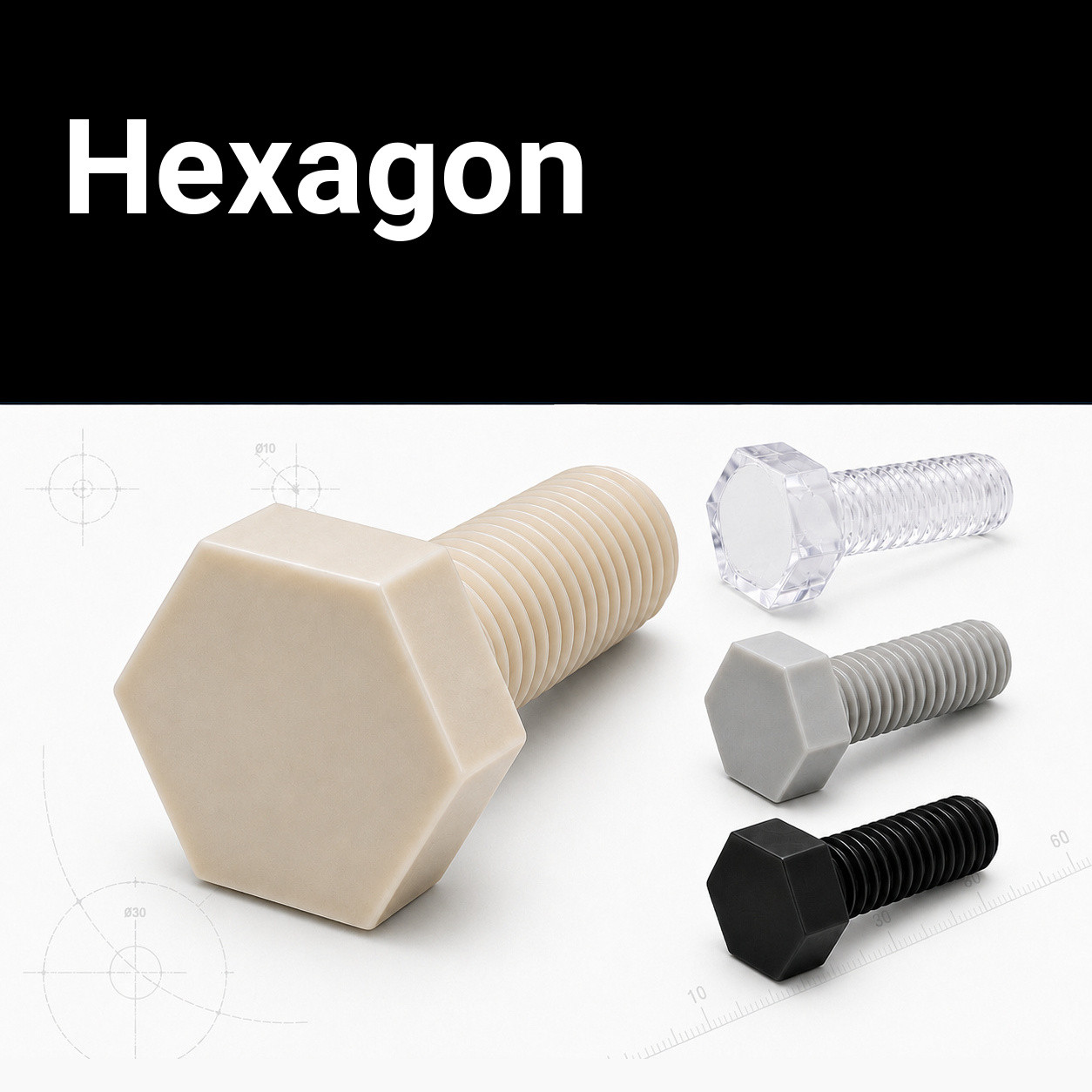 Hex Head Bolts | DIN 933 | M3–M20