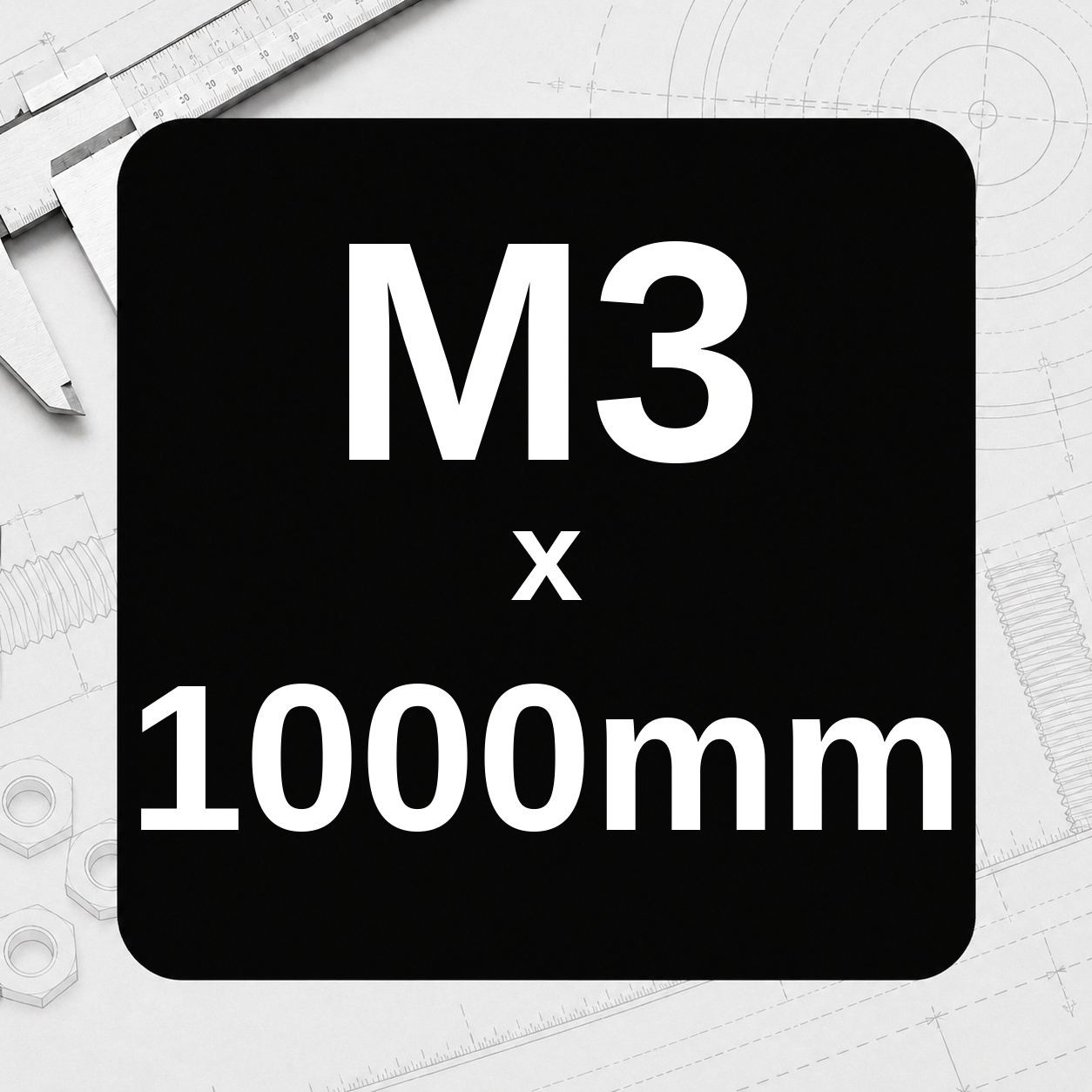 M3 x 1000mm
