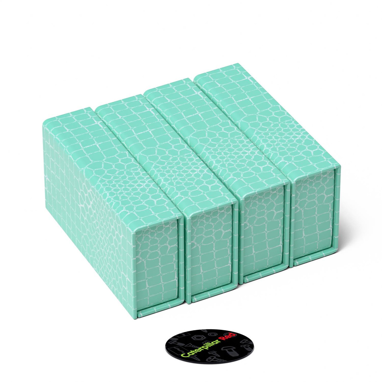 4 x Magnetic Mint Green USB Gift Boxes - For Flash Drives