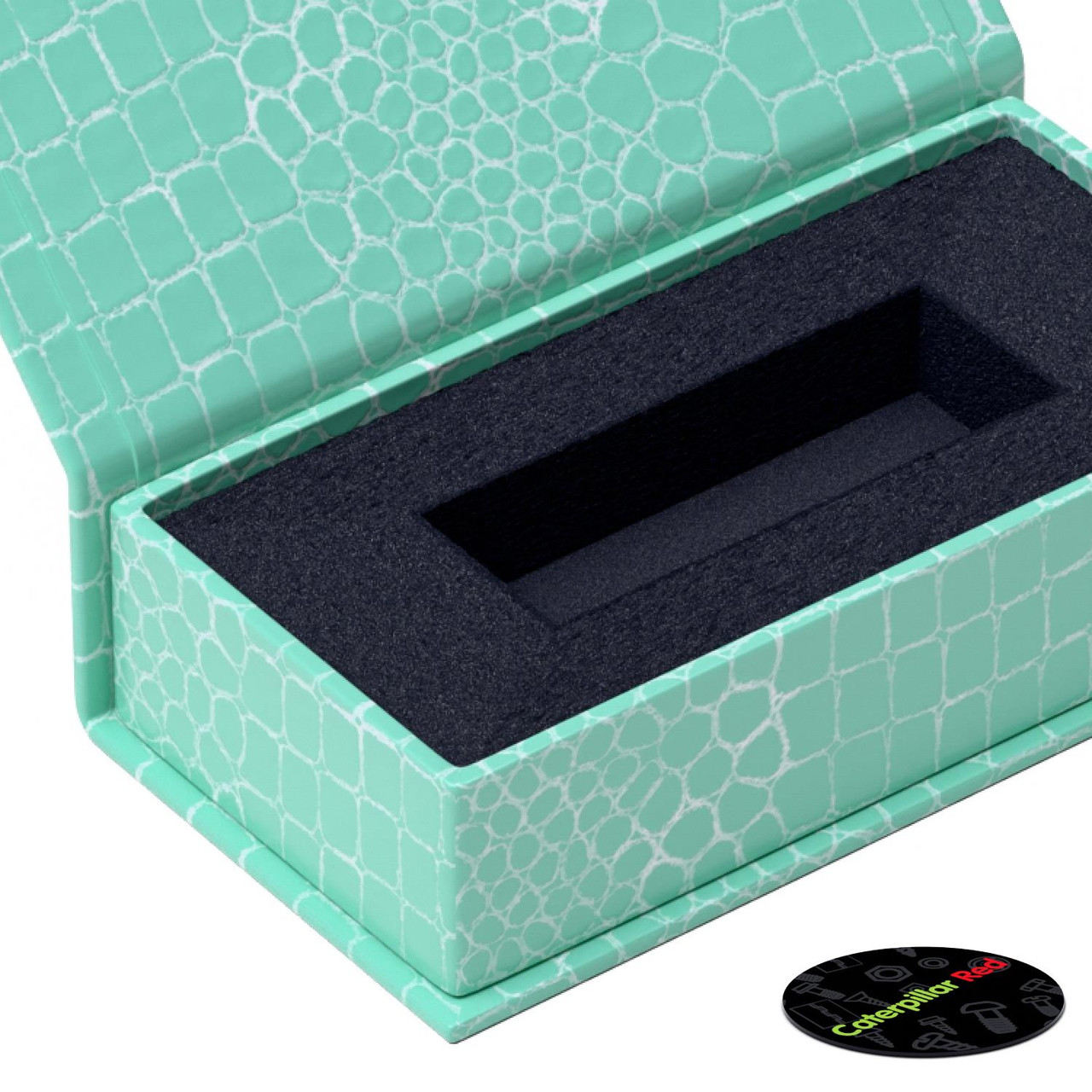 4 x Magnetic Mint Green USB Gift Boxes - For Flash Drives