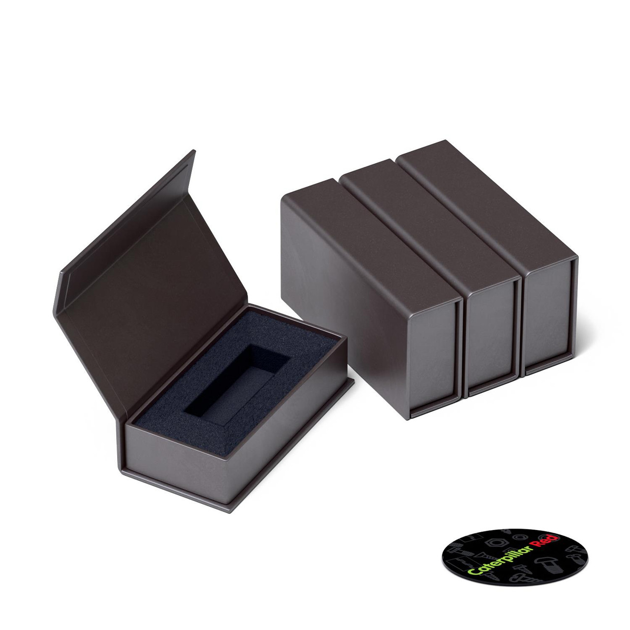 4x Magnetic Charcoal USB Presentation Boxes - For Flash