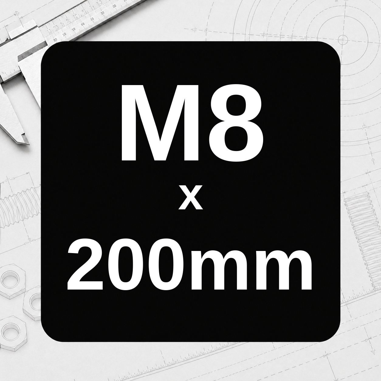M8 x 200mm