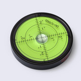 Metal 60 mm Diameter Bullseye Spirit Bubble Level, Degree Marking, Green