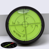 Metal 60 mm Diameter Bullseye Spirit Bubble Level, Degree Marking, Green