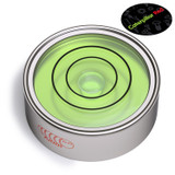 Small Metal Round Circular Bulls Eye Spirit Bubble, Surface Level Tool Clock