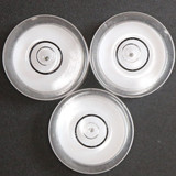 3 x livelle a bolla circolari in acrilico, trasparenti, diametro 15 mm