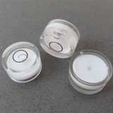 3x Acrylic 15 mm Diameter Bullseye Spirit Bubble Level, Round, Clear