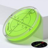 Livella a bolla circolare acrilica graduata, trasparente, diametro 66 mm