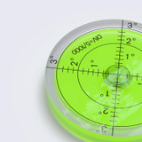 Livella a bolla circolare acrilica graduata, trasparente, diametro 66 mm