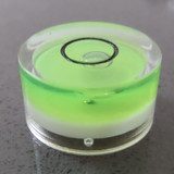 Livella a bolla circolare acrilica, verde, diametro 15 mm