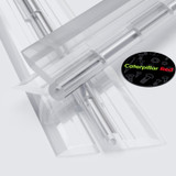 Transparent Clear Plastic Acrylic 300mm 12" Continuous Piano Hinge Hinges