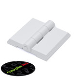 5x White Acrylic Piano Hinges 32 mm x 38 mm, Continuous Plastic Hinges