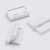 5x cerniere a nastro bianche in acrilico 32 mm x 38 mm continue in plastica
