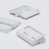5x White Acrylic Piano Hinges 32 mm x 38 mm, Continuous Plastic Hinges