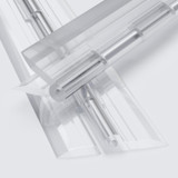 5x Clear Acrylic Piano Hinges 200 mm x 42 mm, Continuous Plastic Hinges