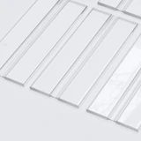 4x Clear 100 mm Acrylic Low Profile Flexible Living Hinges, Continuous