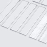 4x cerniere a film flessibili trasparenti in acrilico 100 mm, basso profilo