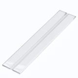 3x Clear 200 mm Acrylic Low Profile Flexible Living Hinges, Continuous