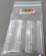 Pack of 3 Transparent Clear Plastic Acrylic 64mm Continuous Piano Hinge Hinges