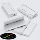 4x cerniere a nastro bianche in acrilico 45 mm x 38 mm continue in plastica