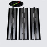 3x Black Acrylic Piano Hinges 200 mm, Continuous Plastic Hinges