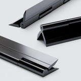 3x cerniere a nastro nere in acrilico 200 mm, continue in plastica
