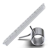 Clear Acrylic Spring Piano Hinge 300 mm x 45 mm, Continuous, with 2 Springs
