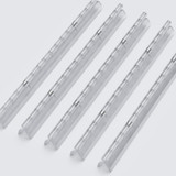 Clear Acrylic Spring Piano Hinge 300 mm x 45 mm, Continuous, with 2 Springs