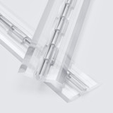 10x Clear Acrylic Piano Hinges 300 mm, Continuous Plastic Hinges