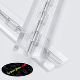 10x Clear Acrylic Piano Hinges 300 mm, Continuous Plastic Hinges