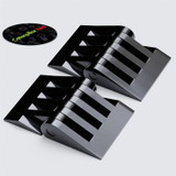 2x Black Acrylic Monster Piano Hinges 33 mm x 50 mm, Continuous Hinges