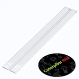 3x Clear 300 mm Acrylic Low Profile Flexible Living Hinges, Continuous
