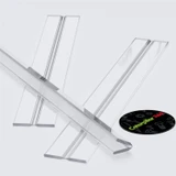 3x Clear 300 mm Acrylic Low Profile Flexible Living Hinges, Continuous