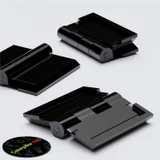 5x Black Acrylic Piano Hinges 32 mm x 38 mm, Continuous Plastic Hinges