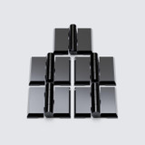 5x Black Acrylic Piano Hinges 32 mm x 38 mm, Continuous Plastic Hinges