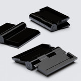 5x Black Acrylic Piano Hinges 32 mm x 38 mm, Continuous Plastic Hinges