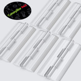 5x Clear Acrylic Piano Hinges 100 mm x 45 mm, Continuous Plastic Hinges