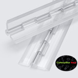 5x Clear Acrylic Piano Hinges 300 mm x 45 mm, Continuous Plastic Hinges