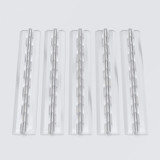 5x Clear Acrylic Piano Hinges 300 mm x 45 mm, Continuous Plastic Hinges