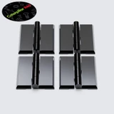 4x cerniere a nastro nere in acrilico 45 mm x 38 mm, continue in plastica
