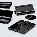 4x Black Acrylic Piano Hinges 45 mm x 38 mm, Continuous Plastic Hinges