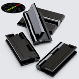 4x cerniere a nastro nere in acrilico 45 mm x 38 mm, continue in plastica